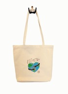 Element beżowa torba shopper materiałowa shopperka na zakupy – trend