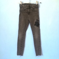 Jeansy skinny z haftem Pomp de Lux 122 b. szczupłe dziewczęce basic (136)