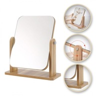 Lusterko kosmetyczne stojące drewniane prostokątne 23,5x19cm