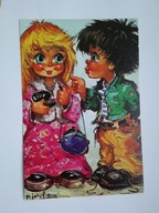 Dziewczyna i chłopak rozmawiają (kosmetyki Dior) - Michel Thomas pocztówka