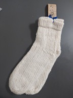 Skarpetki damskie wełna ALPAKA 100 % r. 34 ecru