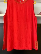 7 BLUZKA GRACE MILA ZWIEWNA CZERWONA KORONKA L