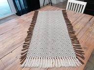 WEŁNIANY TKANY DWUSTRONNY KILIM NARZUTA NA FOTEL SIEDZISKO 72 x 135