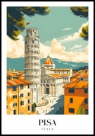 A2 PLAKAT MIASTO PIZA WŁOCHY TOSKANIA PISA ITALY KRZYWA WIEŻA W PIZIE