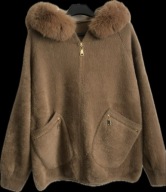 Alpaka bomberka kurtka kaptur z futerkiem kolory