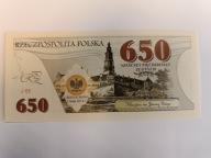 650 ZŁOTYCH KLASZTOR - OBRONA JASNEJ GÓRY, STAN UNC, WALOR BARDZO RZADKI.