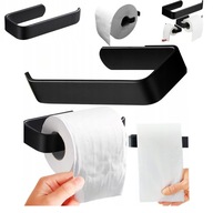 UCHWYT NA PAPIER TOALETOWY LOFT CZARNY METALOWY MODEUS WC BEZ WIERCENIA