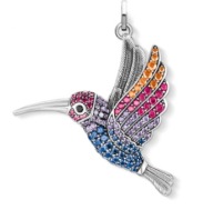 zawieszka wisiorek koliber cyrkonie charms emalia