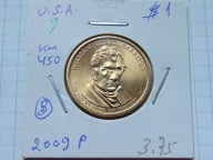 1 dolar 2009 Wiliam Harrison, mennica Filadelfia, holder, seria prezydenci