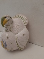 Figurka indyka w stylu Vintage Moustiers, pojemnik na sznurek Dévidoir Fil