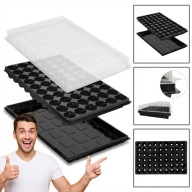 MINISZKLARNIA KIEŁKOWANIE ROZSADA 60 KOM. BALKONOWA OGRODOWA 52,5CM