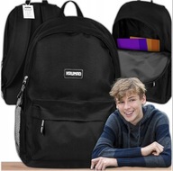 PLECAK MĘSKI SZKOLNY MŁODZIEŻOWY TURYSTYCZNY NA WYCIECZKI CZARNY POJEMNY