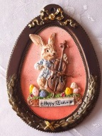 Jajko ozdobne z grającym zającem