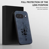 Plecki/Etui premium z ekoskóry z grafiką Pixel 9A Kompas (niebieski)