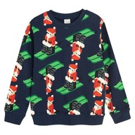 Cool Club, Bluzka bluza chłopięca z długim rękawem, granatowa 98