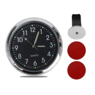 Zegarek Samochodowy Dekoracyjny Analog Chrom Czarny / Black + Klips i Smart