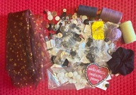 Mega Paka dla krawcowej Naszywka WOŚP guziki nici organza igły gumka do wło