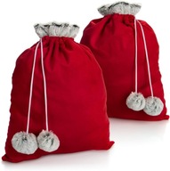 2 X WOREK WORKI NA PREZENTY CZERWONE ŚWIĄTECZNE WIGILIA BOŻE NARODZENIE