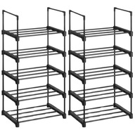 5 POZIOMOWY REGAŁ NA BUTY WIELOFUNKCYJNY METALOWY STOJAK ZESTAW