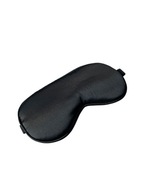 Lekka Jedwabista Maska do Spania Miękka Opaska na Oczy Regulowana Czarna