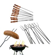 KIJE DO KIEŁBASEK NA OGNISKO WIDEŁKI WIDELEC KIJKI 10 SZTUK