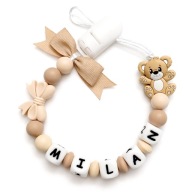 Zawieszka Do Smoczka z Imieniem Personalizacja Koraliki Silikonowe