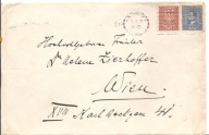 KATOWICE -WIEDEŃ -koperta -obieg 1930 rok -znaczki PREZES SĄDU APELACYJNEGO