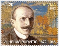 Łotwa 2022 Znaczek 1153 ** sztuka malarstwo