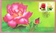 Canada 2023, FDC kwiaty, róże, Ogród Botaniczny w Montrealu ,