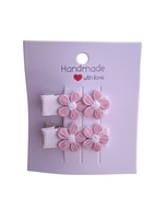 Mini spineczki do włosów kwiatuszki handmade 2 szt.