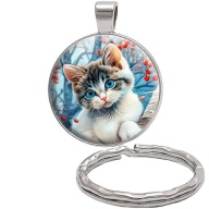 Brelok do kluczy/ka - Kot - ozdobna zawieszka, plecak, portfel