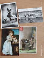 Kartka Pocztowa . Francja Dzieci z Pieskami.KOP 2