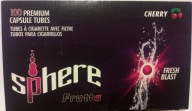 Gilza Gilzy SPHERE Frutta CHERRY Tubki Papierosowe Klikane Wiśniowe 100 szt
