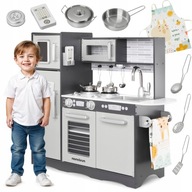 DUŻA INTERAKTYWNA KUCHNIA XXL DLA DZIECI ŚWIATŁO LED PŁYTA GRZEWCZA