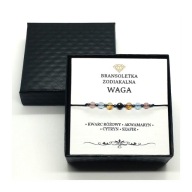 * Delikatna Bransoletka * Znaki Zodiaku WAGA * Naturalne Kamienie + Gratis