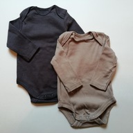 C&A body niemowlęce długi rękaw zestaw 2szt. *** 56cm
