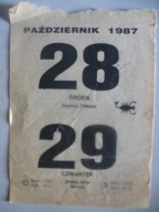 kartka z kalendarza 1987