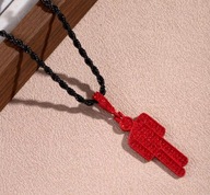 Naszyjnik wisiorek łańcuszek Billie Eilish czerwony