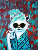 Obraz akrylowy kot 40x 30 / Patryk Mit 75