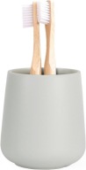 KUBEK NA SZCZOTECZKI DO ZĘBÓW CERAMICZNY SZARY MATOWY ŁAZIENKOWY
