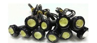 Oczka Światła Led COB DRL 10 sztuk Białe zimne