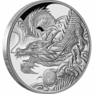 1$ LUNAR DRAGON Rok Smoka 2024 1OZ LIMITOWANA mennicza