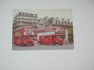 AUTOBUSY Piętrowe Londyn ulica pocztówka