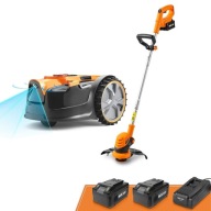 ROBOT KOSZĄCY KOSIARKA VBRM16 BEZPRZEWODOWY + PODKASZARKA AKUMULATOROWA