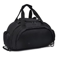 Torba sportowa fitnes na trening siłownię podróż na ramię pojemna Czarna