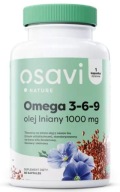 Osavi Omega 3-6-9 Olej lniany 1000 mg, 60 softgels