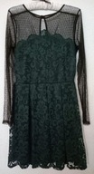 Asos sukienka NOWA z metką Zielona koronka i czarna siateczka Rozmiar 40