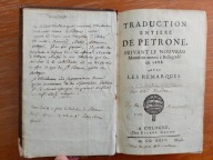 1694 - Petroniusz - Satyricon - Nodot - łacina i francuski - rękopis - t. 1