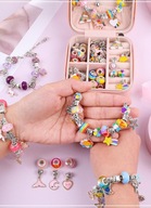 Koraliki bransoletka CHARMS ZESTAW prezent dla dziecka na urodziny PANDORA