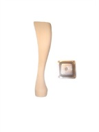 24 CM NOGA NÓŻKA NOGI DREWNIANA BUK LUDWIK WYS 24 CM + BLACHA MONTAŻOWA